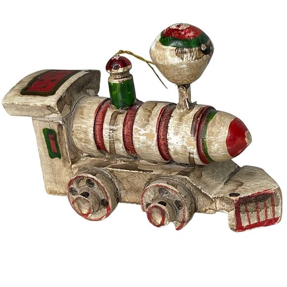 Vintage Enesco Train Engine Christmas Tree Ornament - Picture 2 of 10